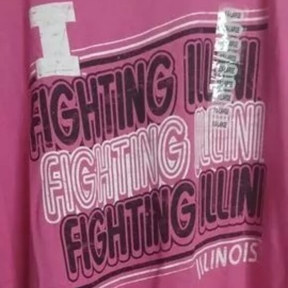NEW Hanes Pink Fighting Illini Women's Tee available in 2XL University of Illino - Picture 2 of 3